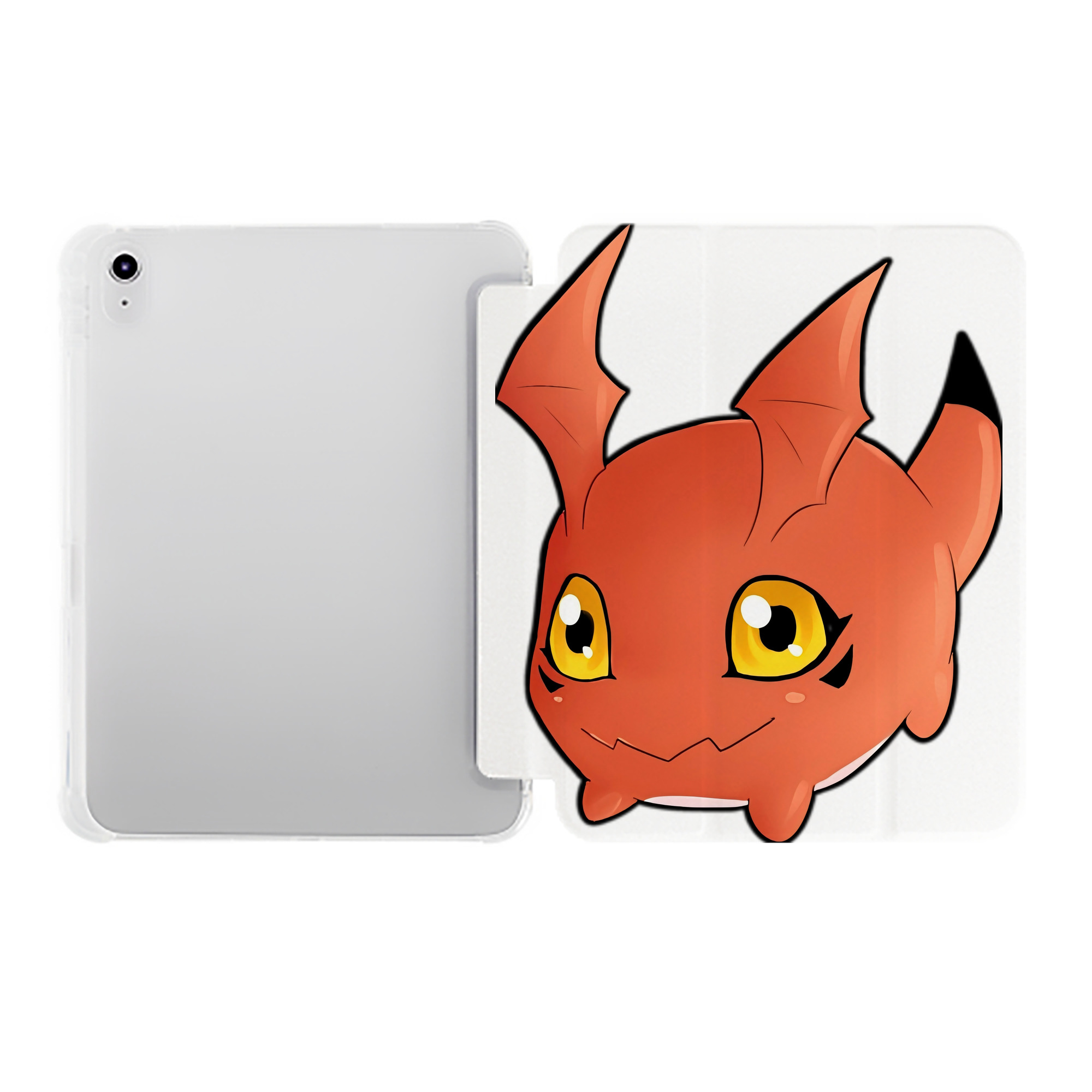 （画像用） Digimon デジタルモンスター/デジモン IPad ケース ペン収納付き 三つ折りスタンド PUレザー×シリコン 対応機種9.5/10.5/10.9インチ